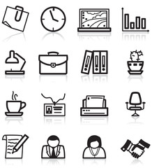 Minimalistic offise icons set