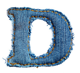 One letter of jeans alphabet