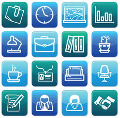 Minimalistic offise icons set
