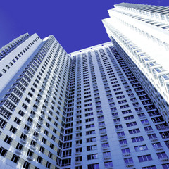Obraz premium modern glass skyscrapers