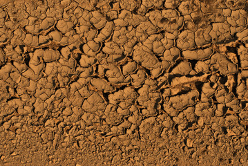 Cracked terracotta ground texture