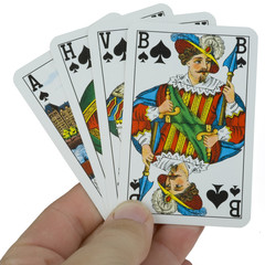 a hand cards