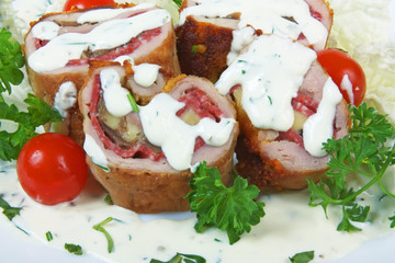 dishes of roast meat