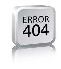 error 404 sign - silver