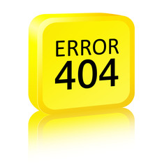 error 404 sign - yellow