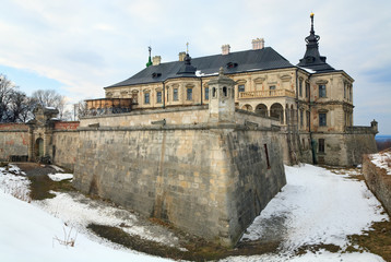 Spring Pidhirtsi Castle view (Ukraine)