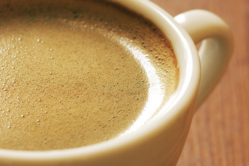 Cup of coffee close-up