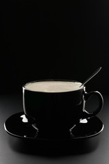 Cappuccino on black