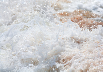 Obraz na płótnie Canvas Sea surf wave (nature background)