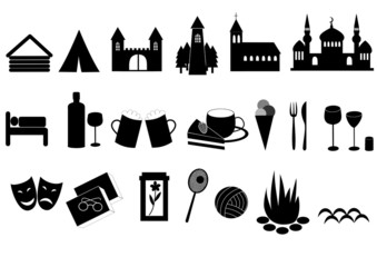 Touristic icons -  landmarks, accommodation, culture