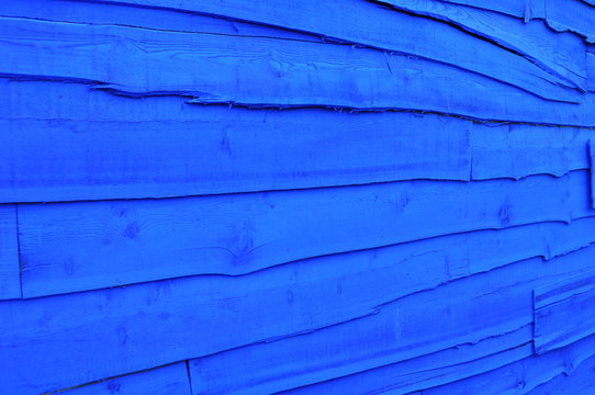 Parete di legno azzurra _ 02