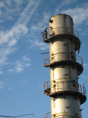 the ruins of the technological installation