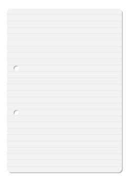 Blanko Zettel, liniert