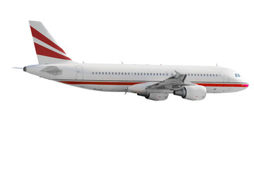 Isolated airplane - clear surface - ready for editing