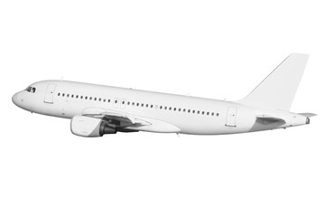 Isolated airplane - clear surface - ready for editing