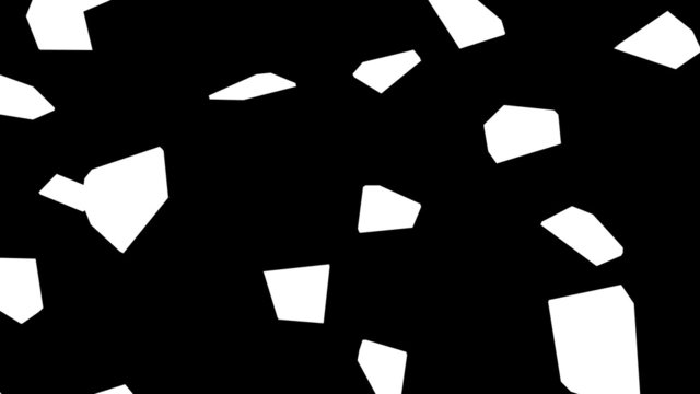 exploding black glass plate transition - masked 3d animation #2