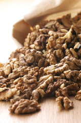 Walnuts in bag