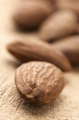 Almonds close-up