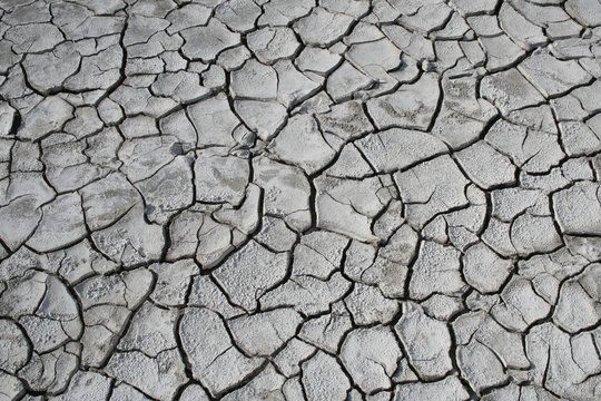 Dry salinized eroded soil - background