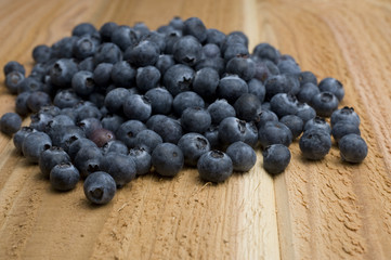 Blueberries on cedar planks