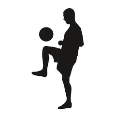 Sillhouette homme footballeur
