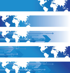 blue world banners
