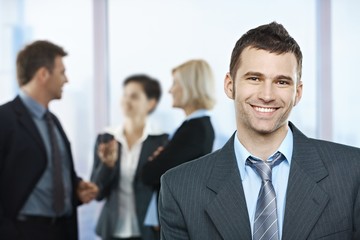 Portrait of happy businessman