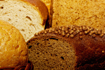 assortment of baked bread