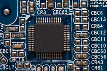 detail of computer circuit board