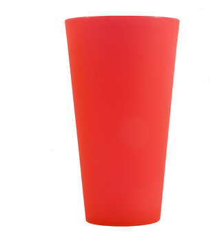 large hot pink reusable plastic cup
