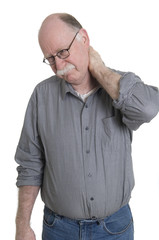 Fototapeta premium Men with pain in neck