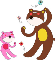 cute two bear