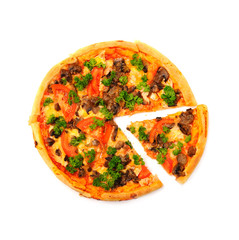 Pizza with the slice