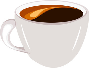 Cup of espresso coffee. Vector illustration