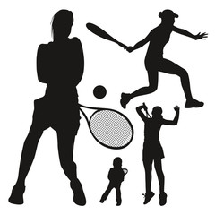 Silhouettes de joueurs de tennis © Agence Design