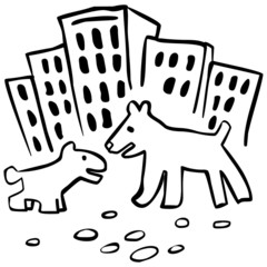 Dogs in the Town. Dialogue