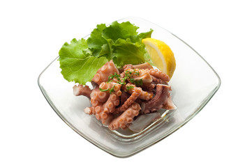 octopus salad on dish