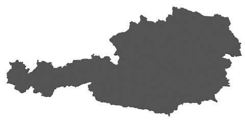 Karte von Österreich - freigestellt - 22087833