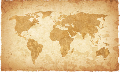 world map vintage artwork