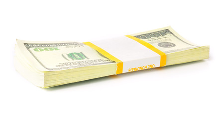 dollars isolated on white