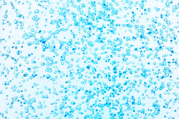closeup of blue shower gel structure