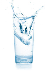 splash in water glass.
