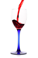 red wine glass isolated on white