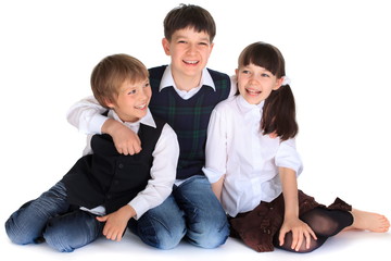 Happy School Children