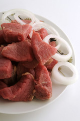 Carne cruda per lo spezzatino