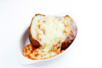 Jacket Potato with Baked Beans and Cheese