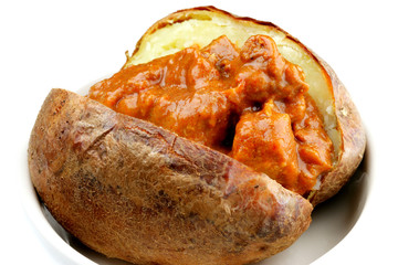 Jacket Potato with Beef Curry