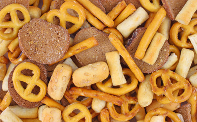 Party mix snack food