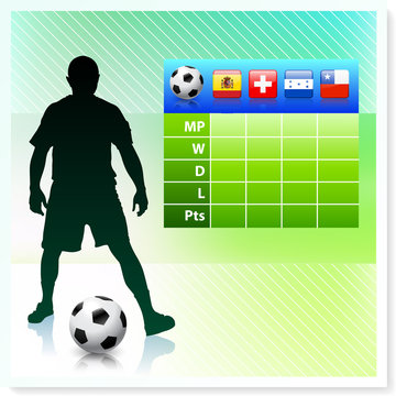 Soccer/Football Group H on Vector Background