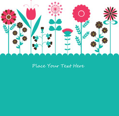 Cartoon congratulatory card .vector illustration